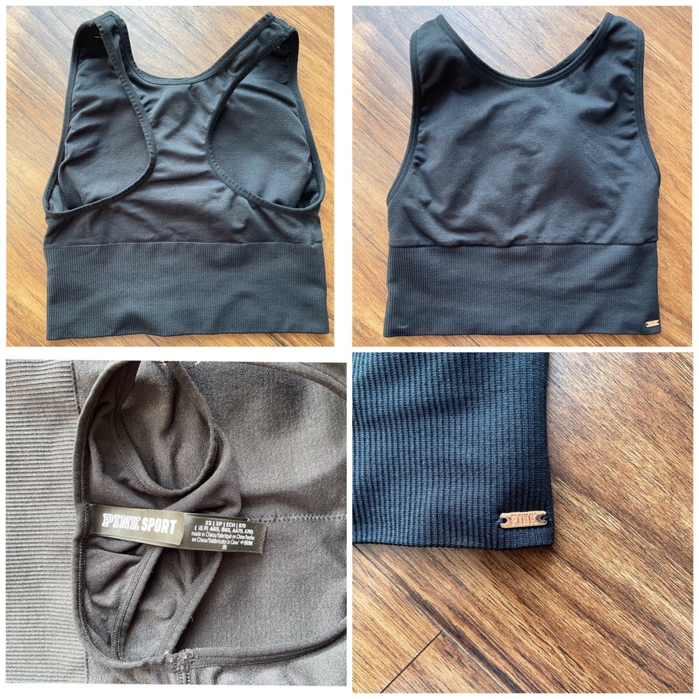 Pink Sport SEAMLESS SQUARE-NECK SPORTS CROP